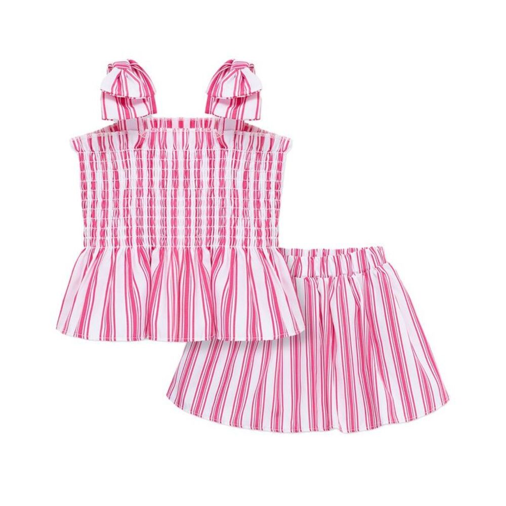 Habitual Girls  Smocked Top Short Set
